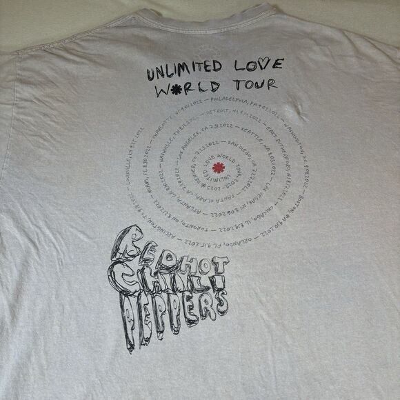 Red Hot Chilli Peppers Unlimited Love Shirt 22 TOUR Merch T Shirt Mens XL - Picture 8 of 10